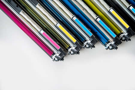 used laser toner cartridgeの写真素材