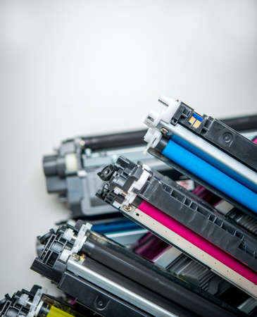 used laser toner cartridgeの写真素材