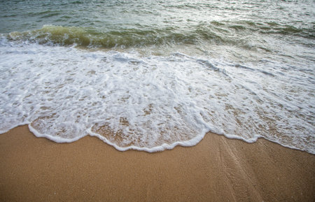bubbles waves on the beach