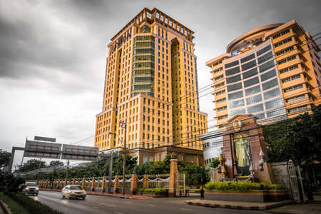 Bangkok, Thailand - August 9, 2017 : Front view of National Institute of Development Administration (NIDA) Building in Bangkok Thailandのeditorial素材