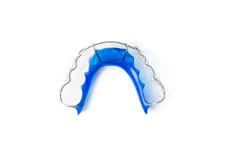 retainer orthodontic equipment on white backgroundの写真素材