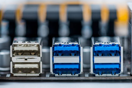 usb connectors at rear panel of computer