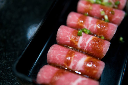 slim slices of raw meat