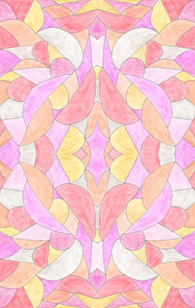 Seamless geometric pattern, color pencilsの写真素材