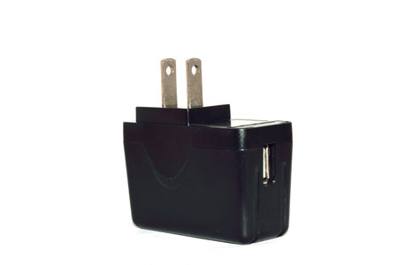 Travel charger , for a mobile phone  the background is white