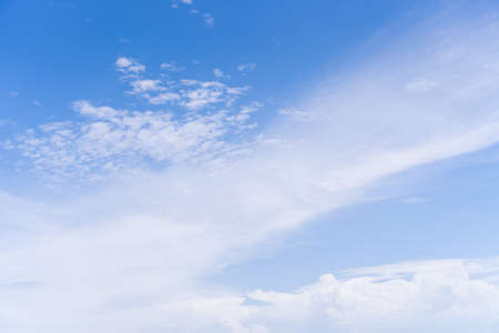 Copy space summer blue sky and white cloud abstract background.の写真素材