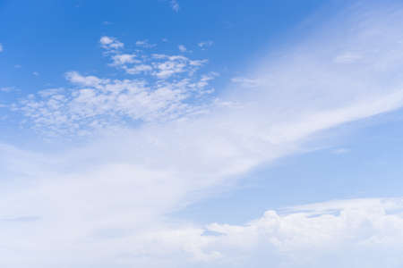 Copy space summer blue sky and white cloud abstract background.の写真素材