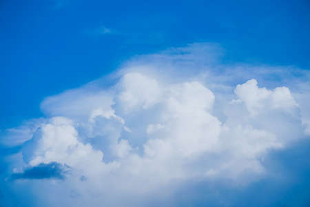 Copy space summer blue sky and white cloud abstract background.の写真素材