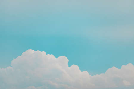 Copy space summer blue sky and white cloud abstract background.の写真素材