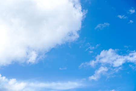 Copy space summer blue sky and white cloud abstract background.の写真素材
