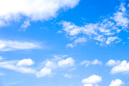 Copy space summer blue sky and white cloud abstract background.の写真素材