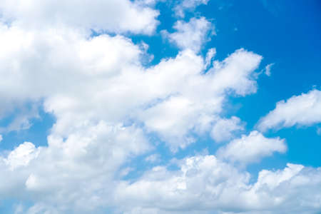 Copy space summer blue sky and white cloud abstract background.の写真素材