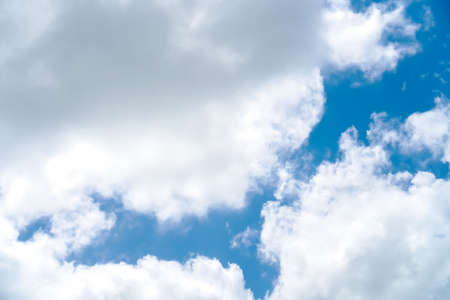 Copy space summer blue sky and white cloud abstract background.の写真素材
