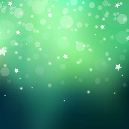 Chritmas holiday celebration theme aurora polaris  green gredient abstract background with snow flake winter season.のイラスト素材