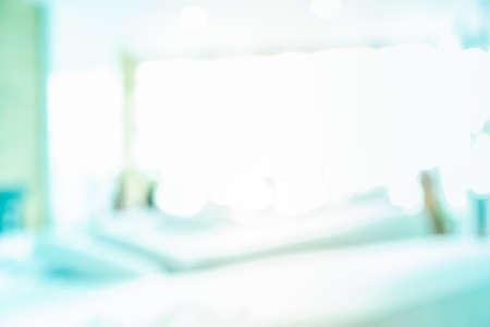 Blur facial treatment room in beauty clinic with bright clean light background.の写真素材