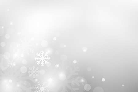 Chritmas holiday celebration theme colorful grey gredient abstract background with snow flake winter season.のイラスト素材