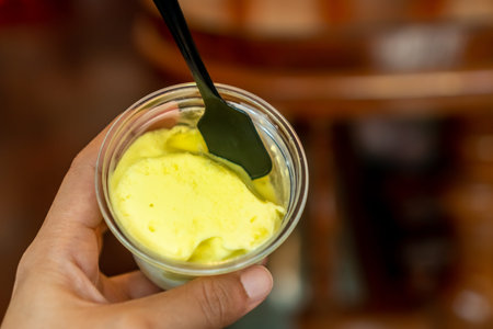 Traditional thai fruit ice cream  colorful color tone background.の写真素材