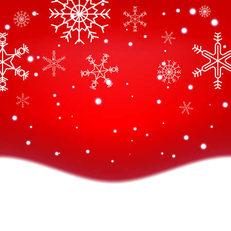 Chritmas and New year holiday celebration theme colorful red gredient abstract background with snow flake winter season.のイラスト素材