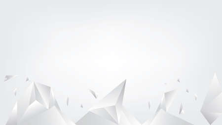 Abstract geometric or isometric white and gray polygon or low poly vector technology concept background. EPS10 illustration style design.のイラスト素材