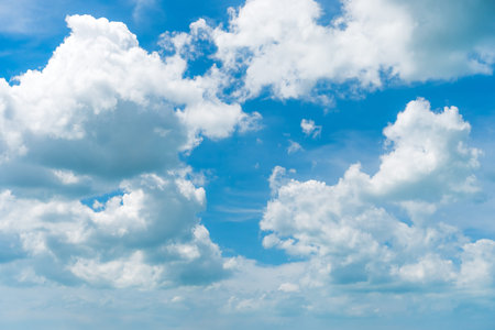 Copy space summer blue sky and white cloud abstract background.