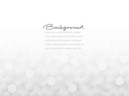 Abstract geometric or isometric tile honeycomb texture white and gray polygon or low poly vector technology concept background. EPS10 illustration style design.のイラスト素材