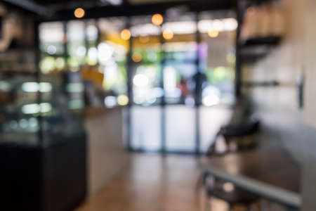Blur coffee and restutant cafe with customers background vintage tone color style.の写真素材