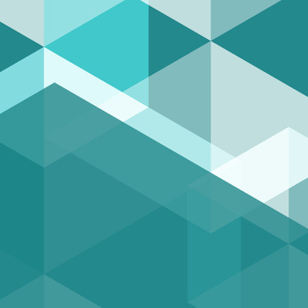 Abstract geometric or isometric white and blue polygon or low poly vector technology business concept background.のイラスト素材