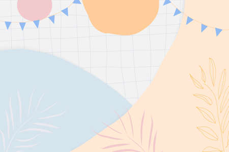 Abstract Vector cute background in flat design. Gradient banner design in a dynamic style. Poster, online, landing, page, cover, ad, greeting, card, and promotion illustrationのイラスト素材