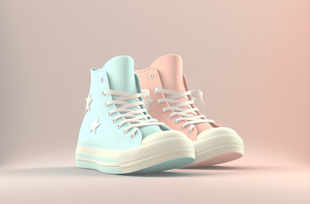 Cute doodle flat or 3d background with pastel color.の写真素材