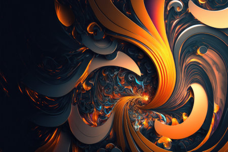 Abstract mixed Line and shape and multicolor dark tone background.の写真素材