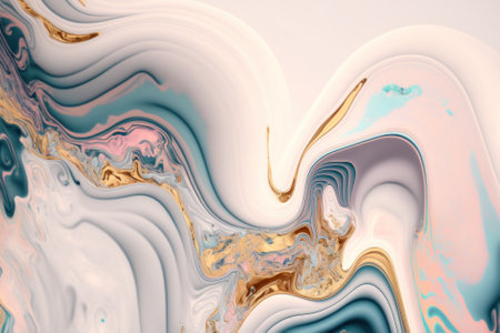 Abstract pastel sweet color tone marble texture alcohol ink style with gold glitter shimmer backgroundの写真素材