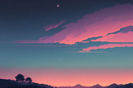 Twilight evening or morning minimal copy space sky sweet color tone background.
