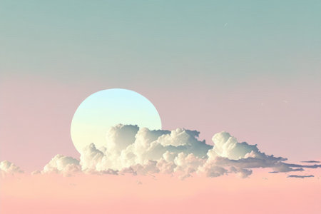 Twilight evening or morning minimal copy space sky sweet color tone background.