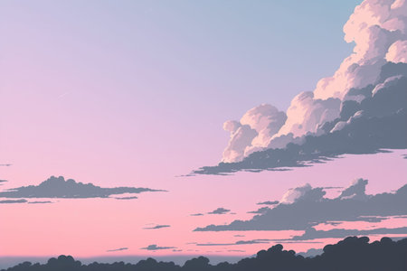 Twilight evening or morning minimal copy space sky sweet color tone background.