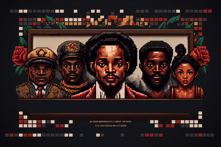 Black history month illustration graphic design copy space background. Black live matter concept.
