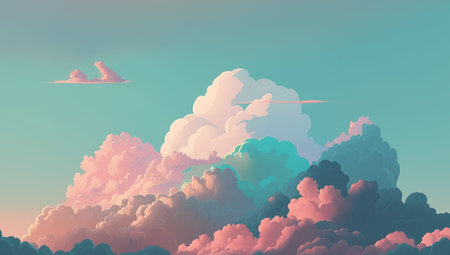 Sweet pastel color beautiful background with copy space graphic illustration.