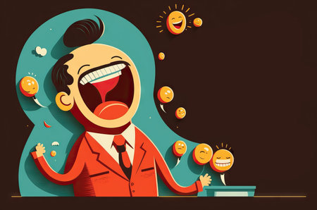 World laughter day graphic illustration background.の写真素材