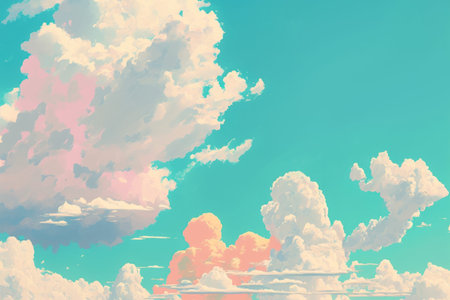 Watercolor style of sky sweet color background