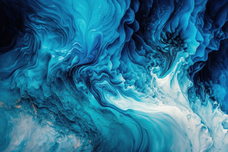 Blue creative abstract hand painted design wallpaper background, marble texture