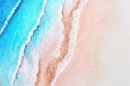 Top view tropical summer sea beach background.の素材