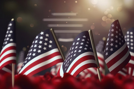 An elegant memorial day  concept background illustration.の素材