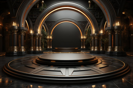 Luxury podium empty space can display product background.の素材