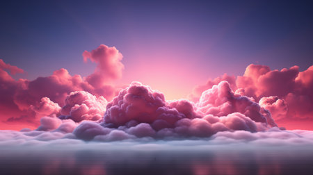 Abstract pastel cloud purple and pink soft tone background.の素材