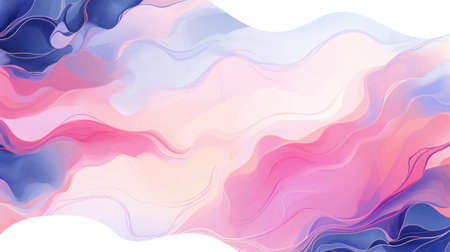 Abstract watercolor pastel colorful wave curve background.の素材