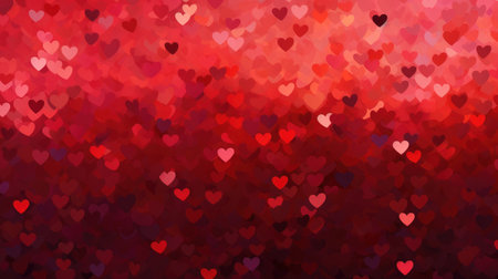 Mini heart element with light and bokeh abstract background.の素材