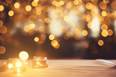 Beautiful bokeh and shimmer glitter on pastel background.の素材
