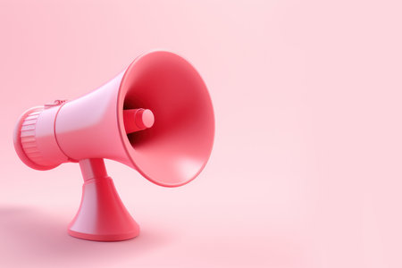 3d render megaphone with Speech bubble copy space.の素材