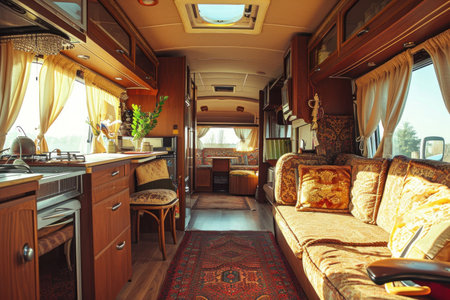 Camper a lovely motorhome for traveling in comfort fully furnishings.の素材