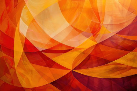 Minimal abstract vibrant orange tones sleek lines, geometric patterns modern aesthetic energetic feel background.の素材