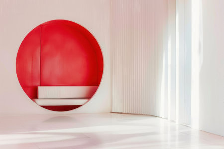 Minimal abstract vibrant orange tones sleek lines, geometric patterns modern aesthetic energetic feel background.の素材